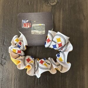 Pittsburg Steelers Hair Scrunchie USA Licensed Bows Ponytail New